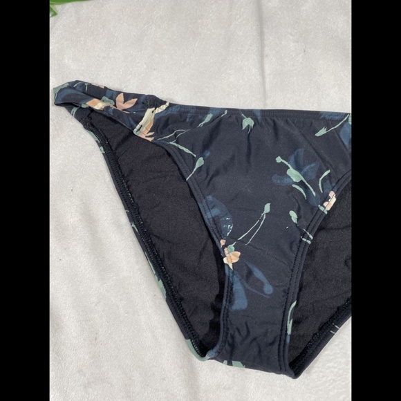 NEW O'Neill Christy Floral Twist Tab Bikini Bottom in‎ Black [SZ Large ] - Picture 8 of 12